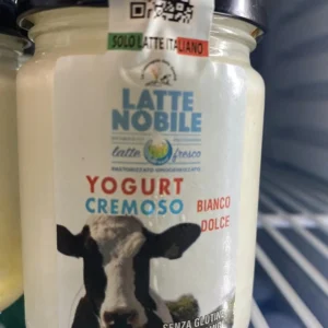 yogurt da latte nobile bianco dolce in vetro scheda prodotto